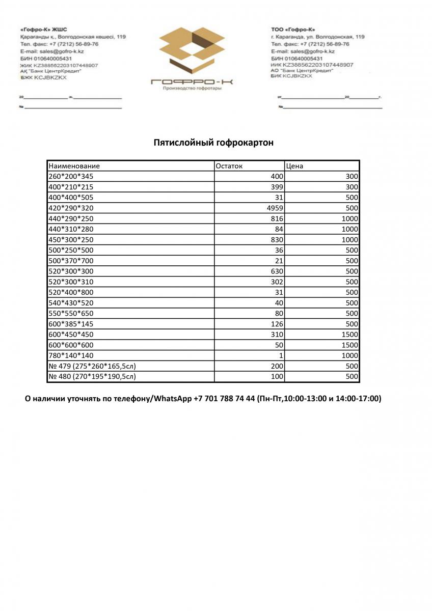 Пятислойный гофрокартон